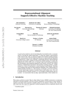 Representational Alignment Supports Effective Machine Teaching