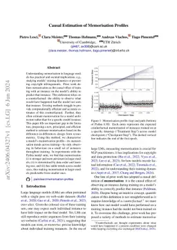 Causal Estimation of Memorisation Profiles