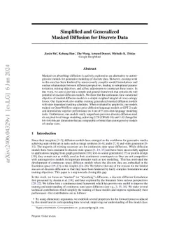 Simplified and Generalized Masked Diffusion for Discrete Data