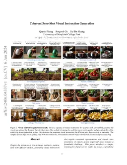 Coherent Zero-Shot Visual Instruction Generation