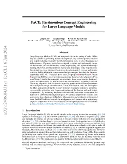 PaCE: Parsimonious Concept Engineering for Large Language Models