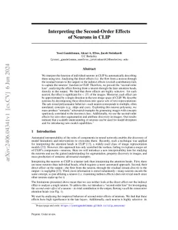 Interpreting the Second-Order Effects of Neurons in CLIP