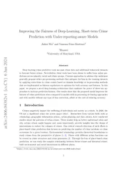Improving the Fairness of Deep-Learning, Short-term Crime Prediction
  with Under-reporting-aware Models