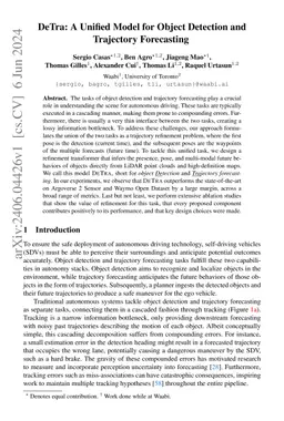 DeTra: A Unified Model for Object Detection and Trajectory Forecasting