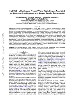 InaGVAD : a Challenging French TV and Radio Corpus Annotated for Speech
  Activity Detection and Speaker Gender Segmentation