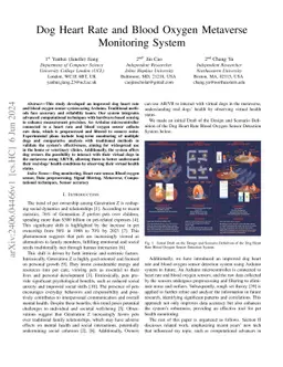 Dog Heart Rate and Blood Oxygen Metaverse Interaction System
