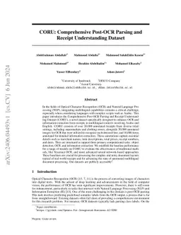 ReceiptSense: Beyond Traditional OCR -- A Dataset for Receipt Understanding