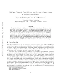 OCCAM: Towards Cost-Efficient and Accuracy-Aware Classification Inference