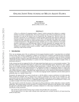 Online Joint Fine-tuning of Multi-Agent Flows