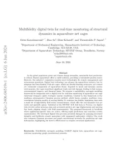 Multifidelity digital twin for real-time monitoring of structural
  dynamics in aquaculture net cages