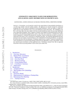 Generative Assignment Flows for Representing and Learning Joint Distributions of Discrete Data