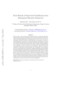 Error Bounds of Supervised Classification from Information-Theoretic
  Perspective