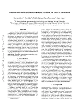 Neural Codec-based Adversarial Sample Detection for Speaker Verification