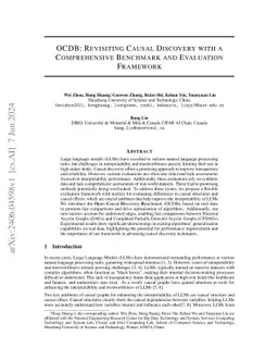 OCDB: Revisiting Causal Discovery with a Comprehensive Benchmark and
  Evaluation Framework
