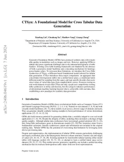 CTSyn: A Foundation Model for Cross Tabular Data Generation