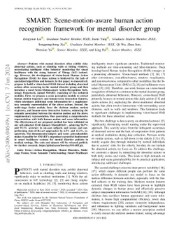 SMART: Scene-motion-aware human action recognition framework for mental
  disorder group