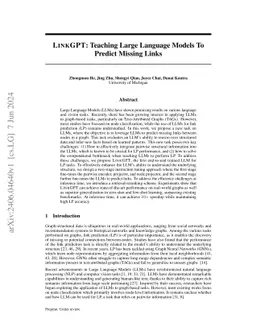 LinkGPT: Teaching Large Language Models To Predict Missing Links