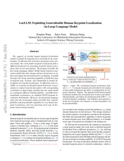 LocLLM: Exploiting Generalizable Human Keypoint Localization via Large
  Language Model