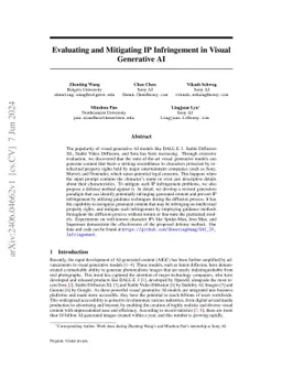 Evaluating and Mitigating IP Infringement in Visual Generative AI
