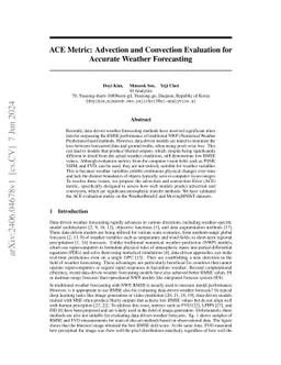 ACE Metric: Advection and Convection Evaluation for Accurate Weather
  Forecasting