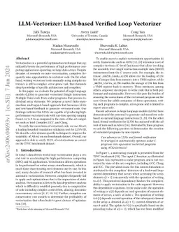 LLM-Vectorizer: LLM-based Verified Loop Vectorizer