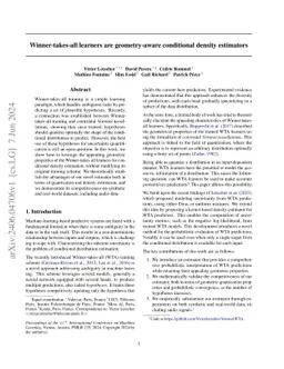 Winner-takes-all learners are geometry-aware conditional density
  estimators