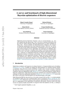 A survey and benchmark of high-dimensional Bayesian optimization of
  discrete sequences