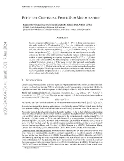 Efficient Continual Finite-Sum Minimization