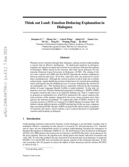 Think out Loud: Emotion Deducing Explanation in Dialogues