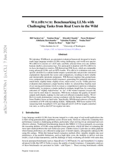 WildBench: Benchmarking LLMs with Challenging Tasks from Real Users in
  the Wild