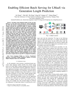 Enabling Efficient Batch Serving for LMaaS via Generation Length
  Prediction