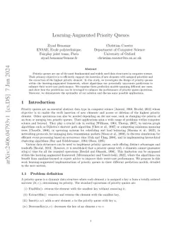 Learning-Augmented Priority Queues