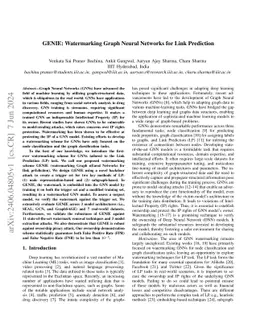 GENIE: Watermarking Graph Neural Networks for Link Prediction