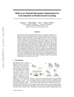 Skill-aware Mutual Information Optimisation for Generalisation in
  Reinforcement Learning