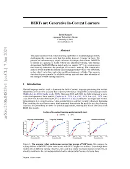 BERTs are Generative In-Context Learners