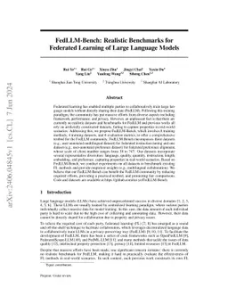 FedLLM-Bench: Realistic Benchmarks for Federated Learning of Large
  Language Models