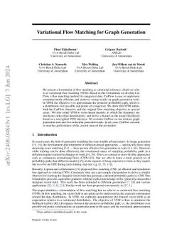 Variational Flow Matching for Graph Generation