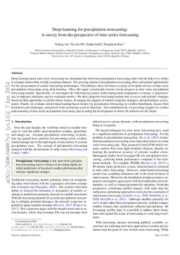 Deep learning for precipitation nowcasting: A survey from the
  perspective of time series forecasting