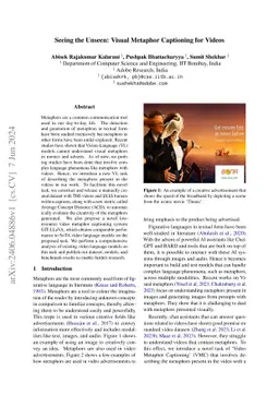 Seeing the Unseen: Visual Metaphor Captioning for Videos