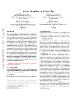 Sexism Detection on a Data Diet