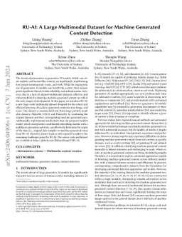 RU-AI: A Large Multimodal Dataset for Machine Generated Content
  Detection