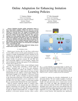 Online Adaptation for Enhancing Imitation Learning Policies