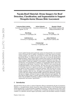 Nacala-Roof-Material: Drone Imagery for Roof Detection, Classification,
  and Segmentation to Support Mosquito-borne Disease Risk Assessment