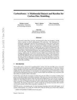 CarbonSense: A Multimodal Dataset and Baseline for Carbon Flux Modelling