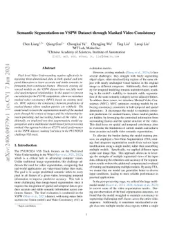 Semantic Segmentation on VSPW Dataset through Masked Video Consistency