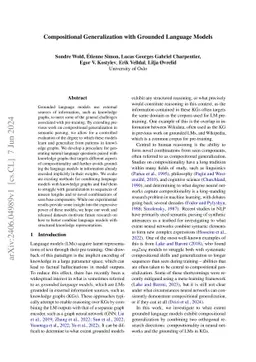 Compositional Generalization with Grounded Language Models