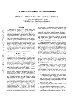 On the social bias of speech self-supervised models