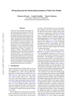 Diving Deep into the Motion Representation of Video-Text Models