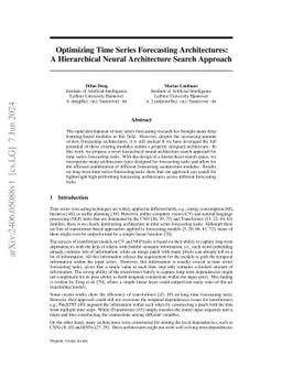 Optimizing Time Series Forecasting Architectures: A Hierarchical Neural Architecture Search Approach