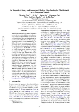 An Empirical Study on Parameter-Efficient Fine-Tuning for MultiModal
  Large Language Models